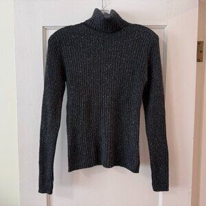 Kinross | Charcoal Cashmere Turtleneck Sweater S